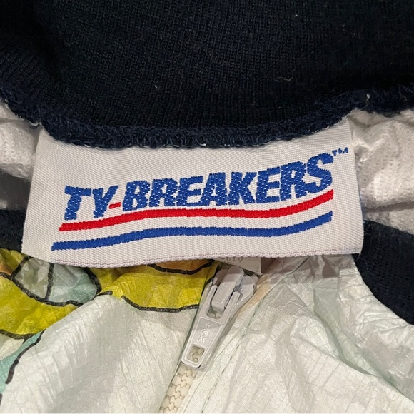 Ty-Breakers Tyvek 90s Lightweight Ski Themed Windbreaker - Size Small - Picture 4 of 12